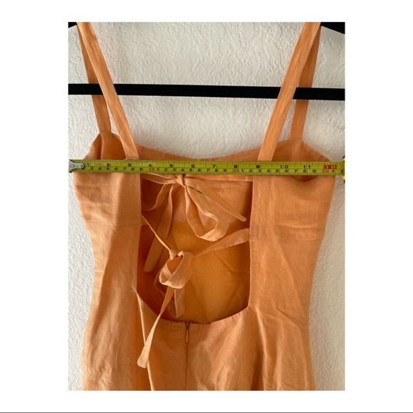 MaxMara Silk Dress with Tie Back in Orange - Picture 4 of 5